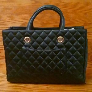Black quilted purse New
